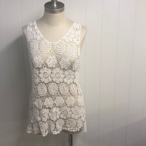 Solitaire by Ravi Khosla Crochet Knit Tank ❤️